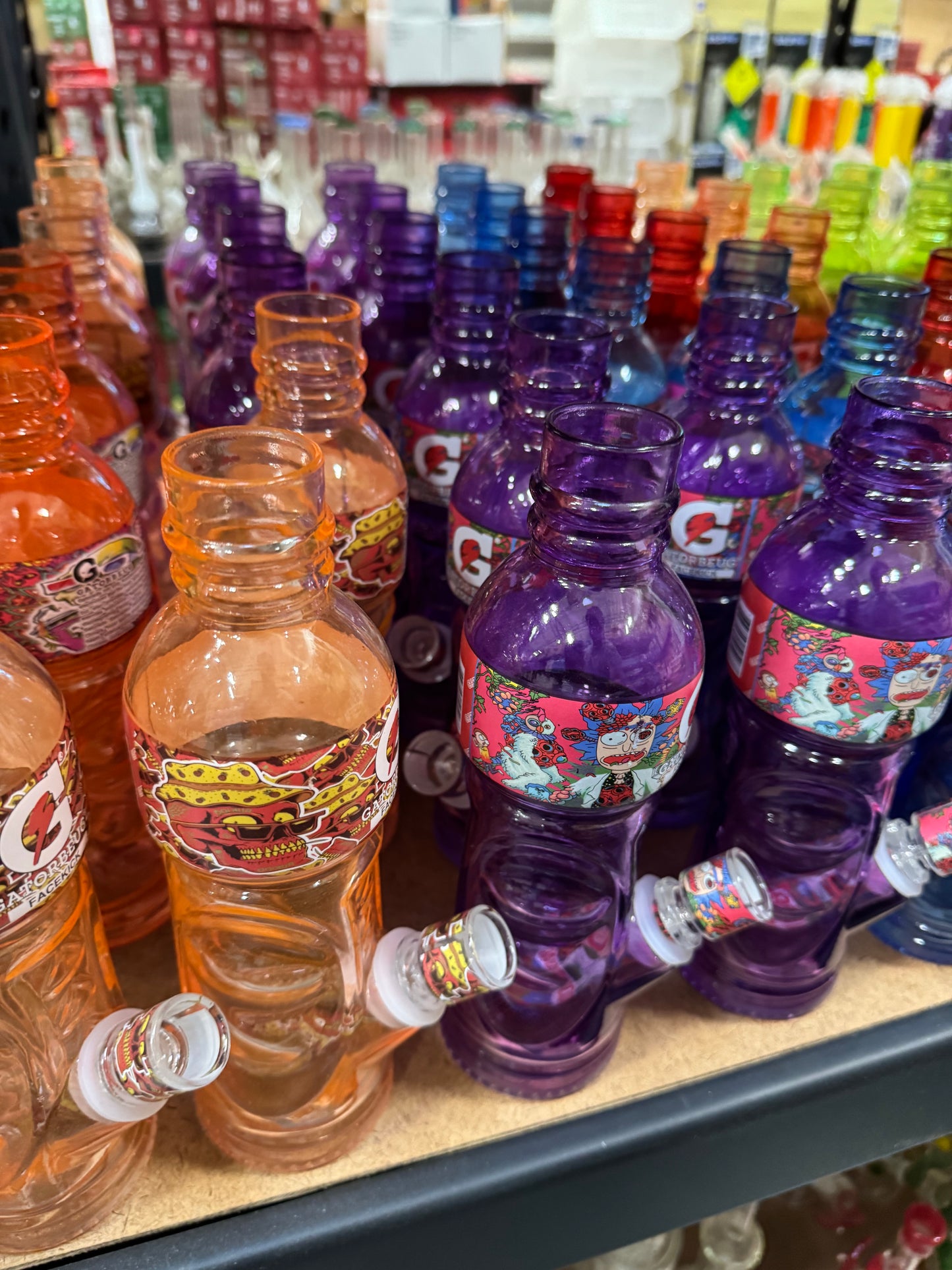 Colored water pipe glass