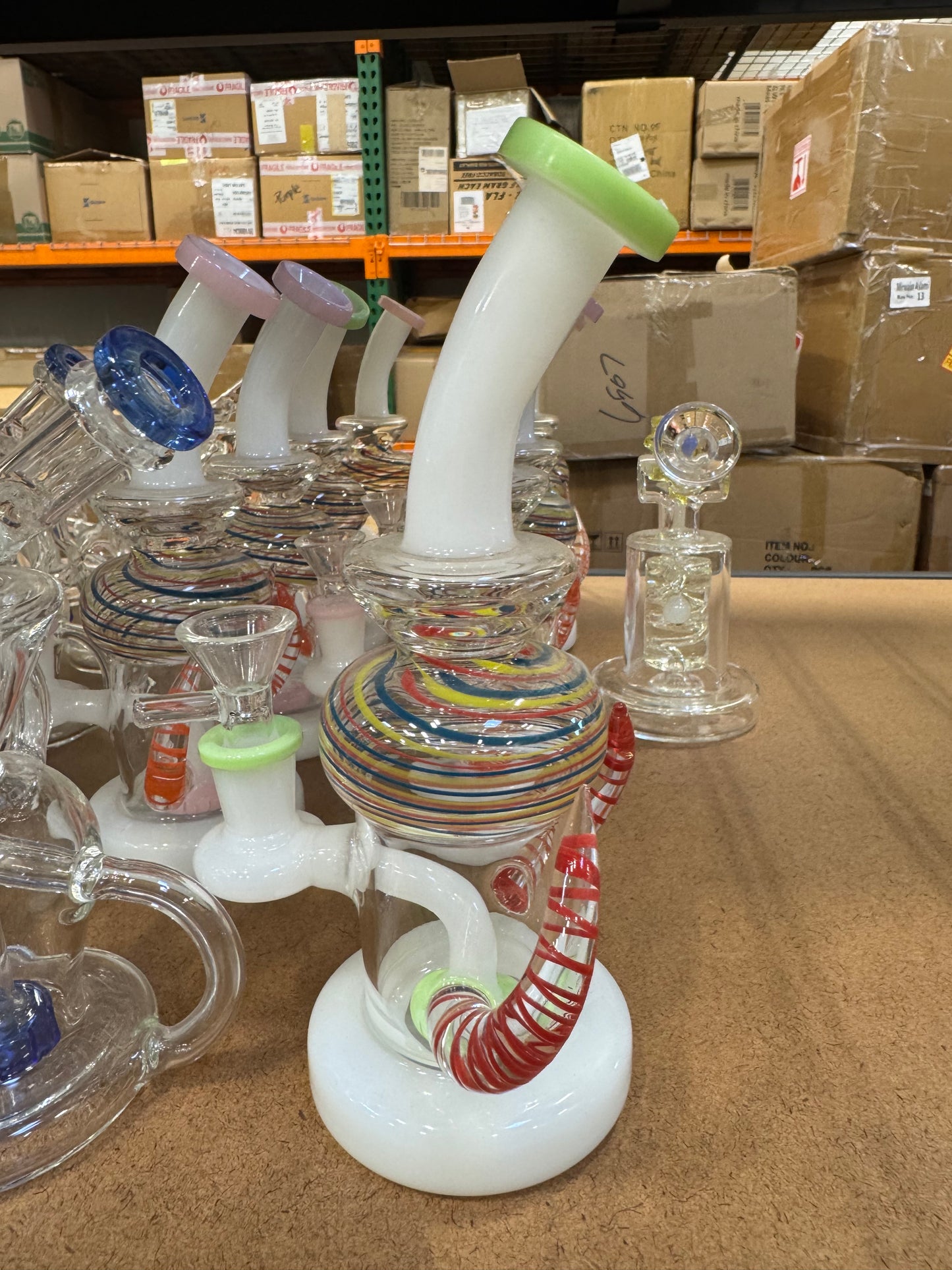 Striped tentacle bong