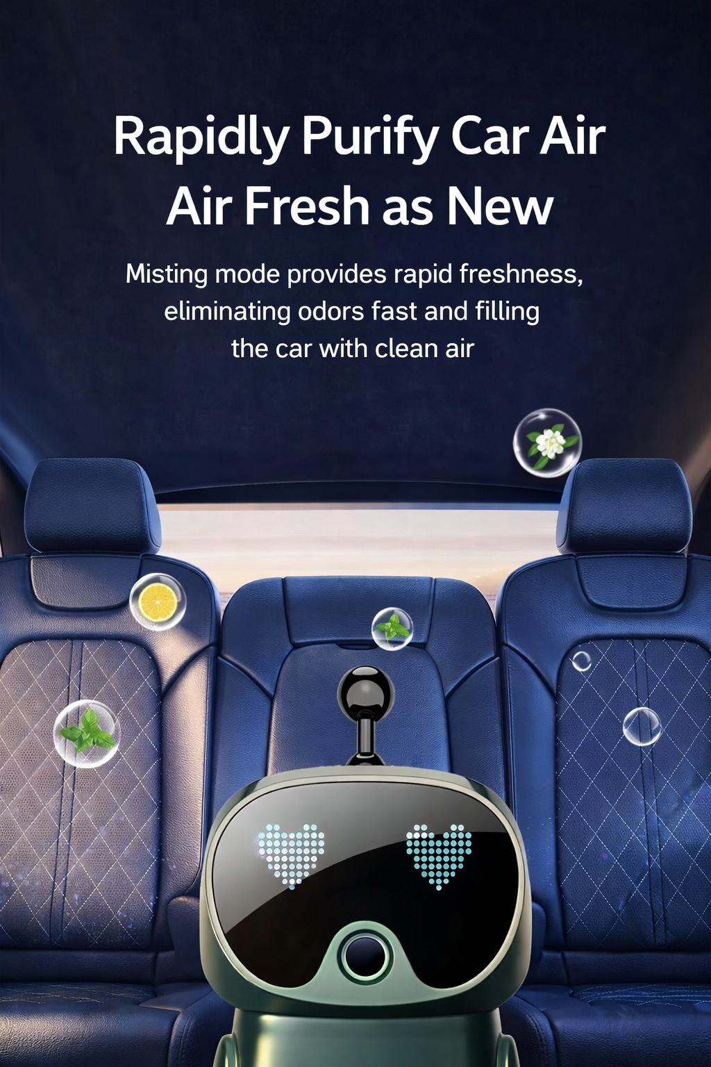 New AI Car Humidifier + Essential Oil Diffuser (USB)