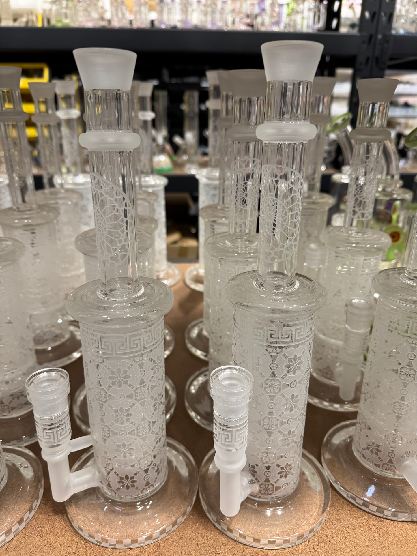 Clear medium length bong