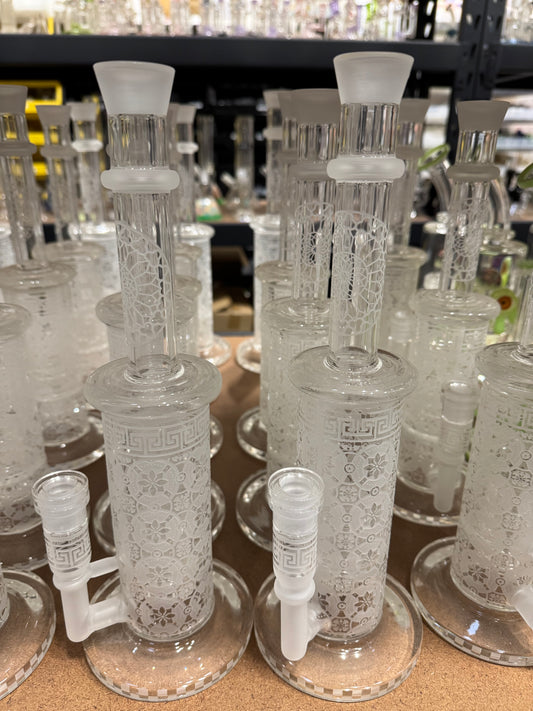 Clear medium length bong