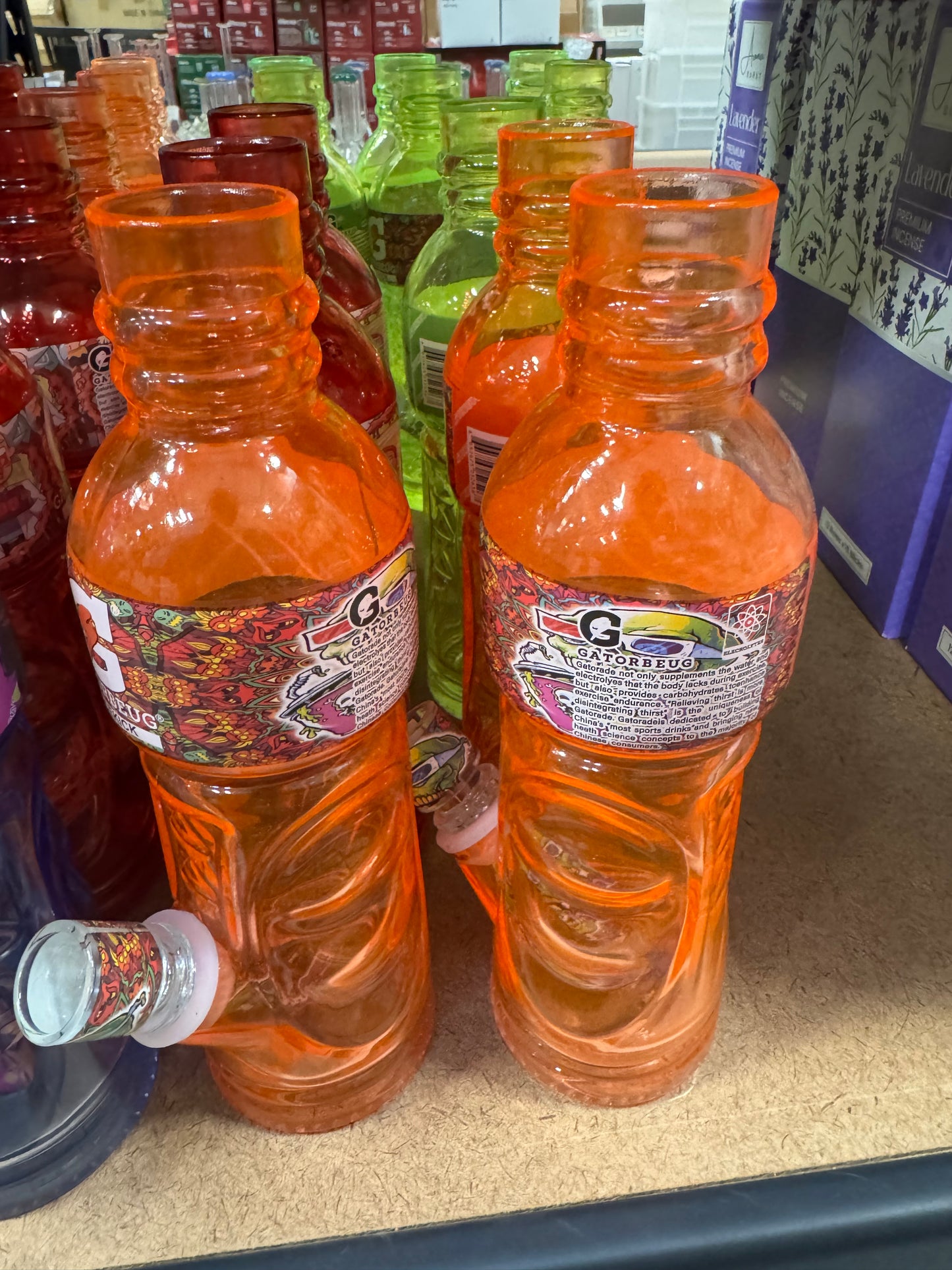 Colored water pipe glass