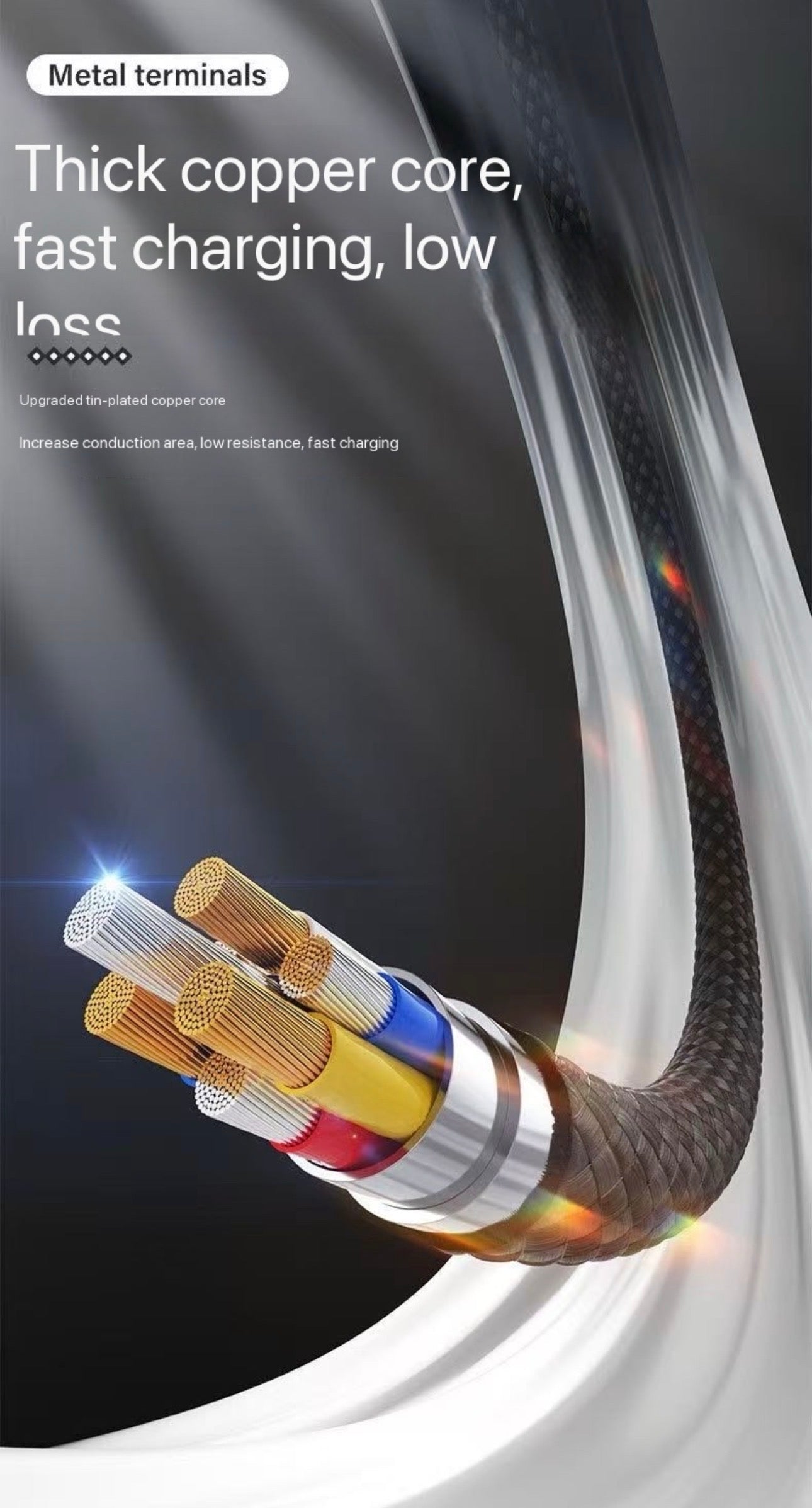 Four (4) Black LED screen indicator USB type-c to type-c rapid fast chargers combo