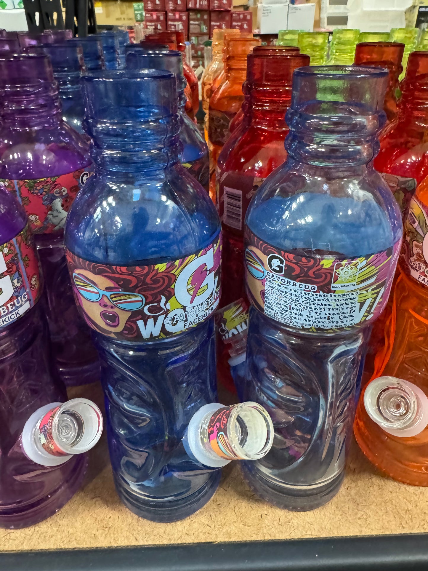 Colored water pipe glass