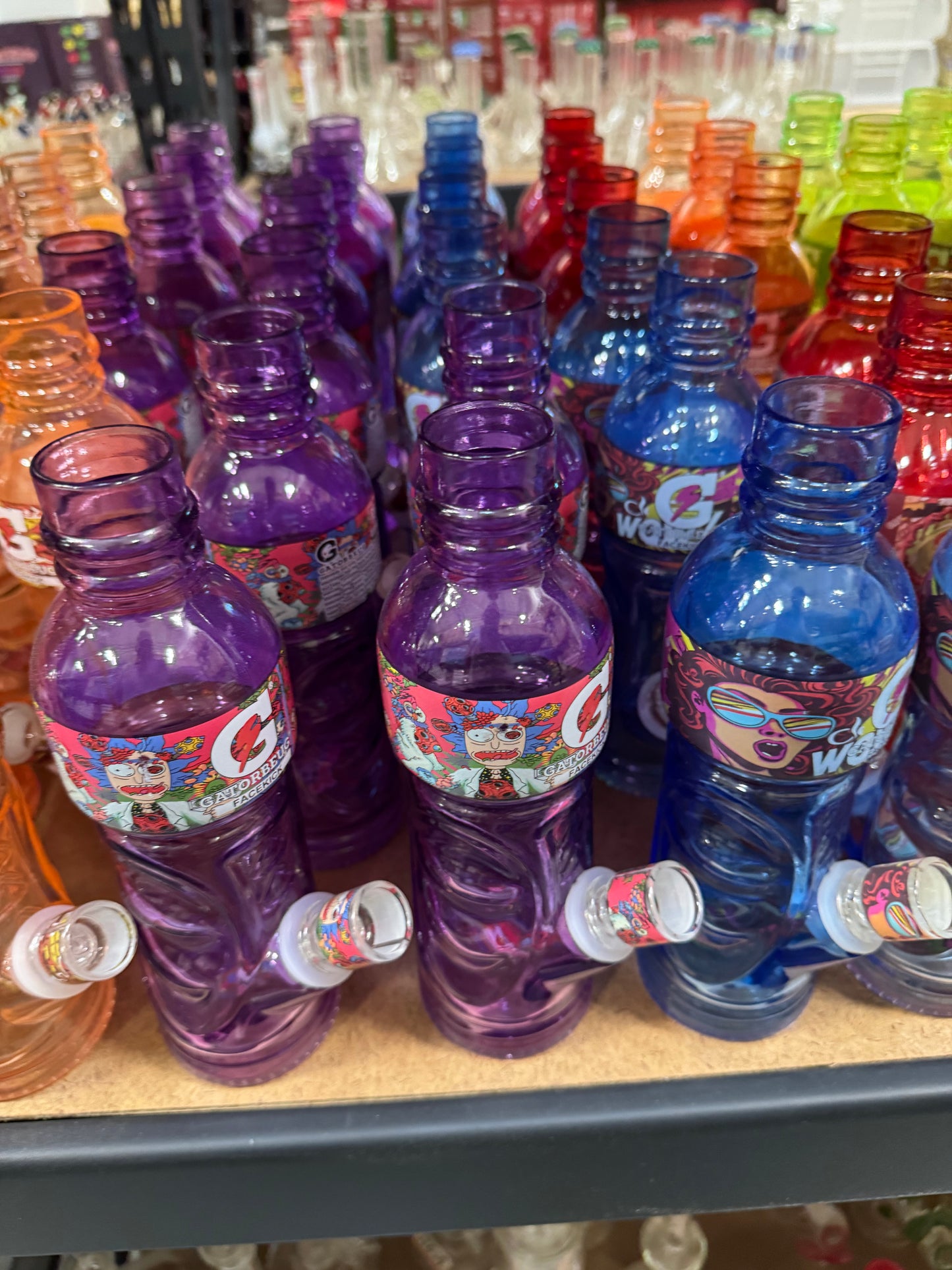 Colored water pipe glass