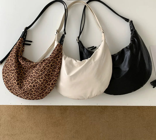 Leopard print shoulder bag