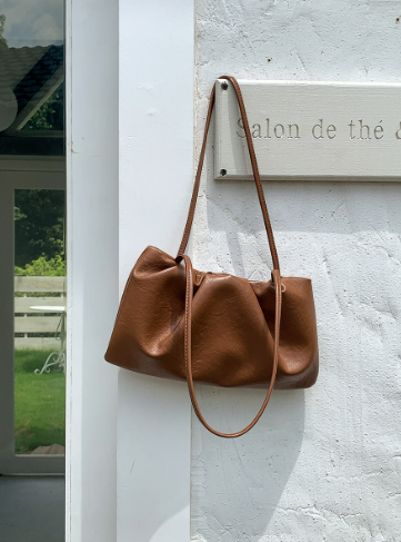 Korean French Pleated Baguette Bag